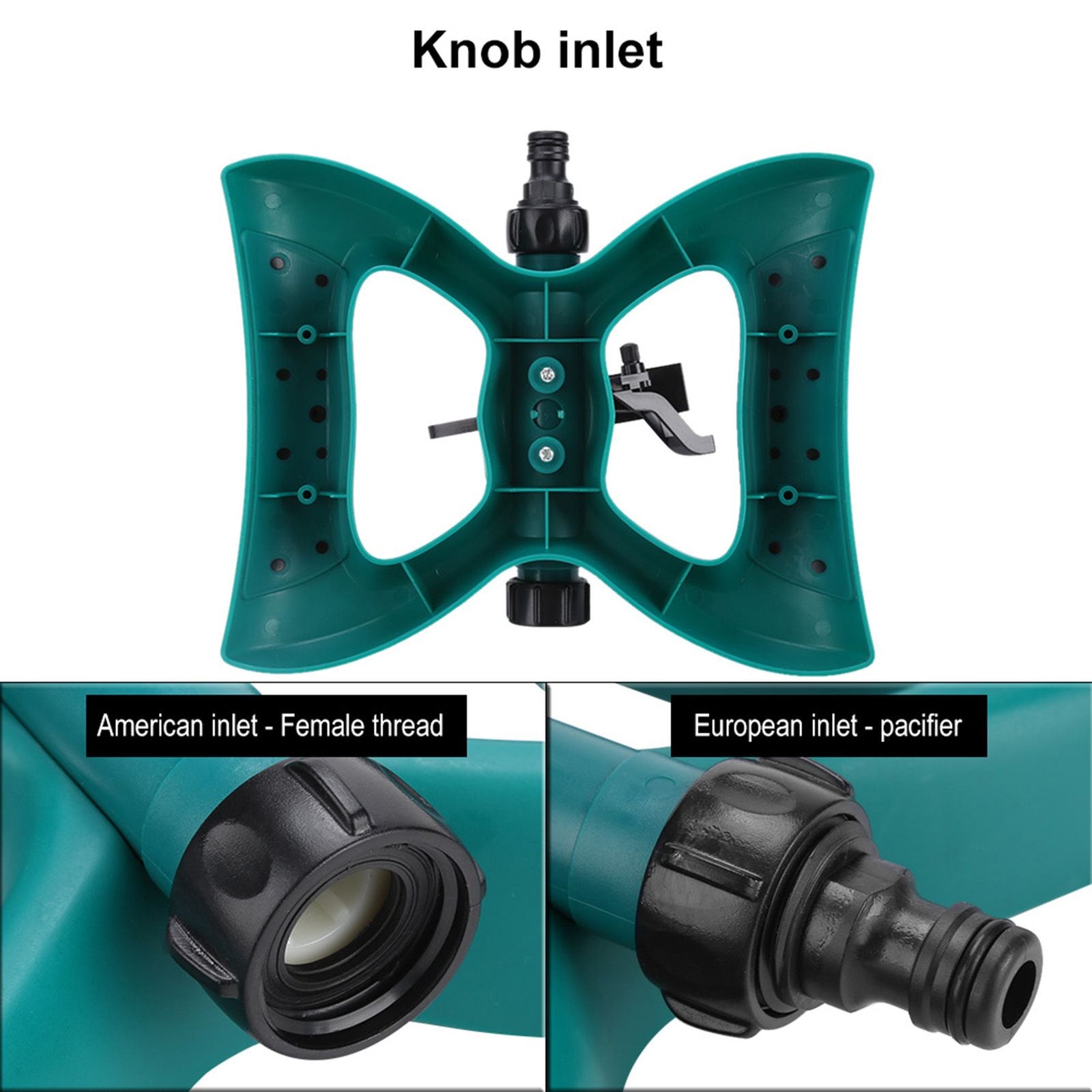 360° Fully Circle Rotating Watering Sprinkler Irrigation System Nozzle for Garden