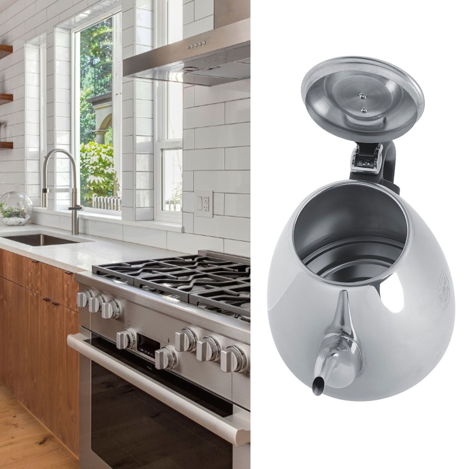 1.2l 1.5L Stainless Steel Stove Top Teapot Tea Coffee Pot Kettle Heat Resistant Handle 1.2L