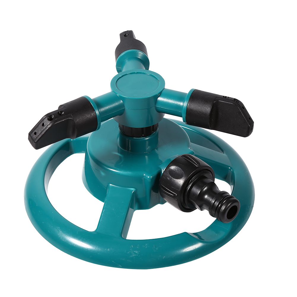360° Fully Circle Rotating Watering Sprinkler Irrigation System 3 Nozzle Pipe Hose for Garden