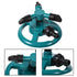 360° Fully Circle Rotating Watering Sprinkler Irrigation System 3 Nozzle Pipe Hose for Garden