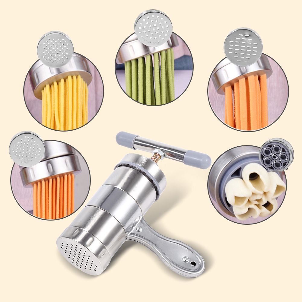 1pc Portable Manual Operated Stainless Steel Pasta Maker Noddle Juicer Pressure Making Machine