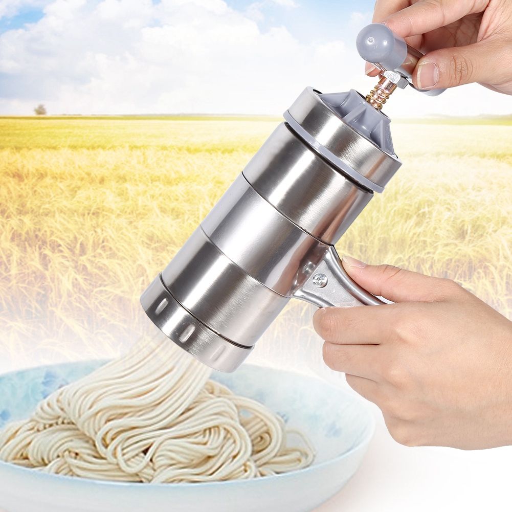 1pc Portable Manual Operated Stainless Steel Pasta Maker Noddle Juicer Pressure Making Machine