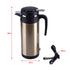 850mL 12V Portable in Car Stainless Steel Electric Heating Cup Boiling Water Bettle Travel Use