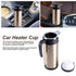 850mL 12V Portable in Car Stainless Steel Electric Heating Cup Boiling Water Bettle Travel Use