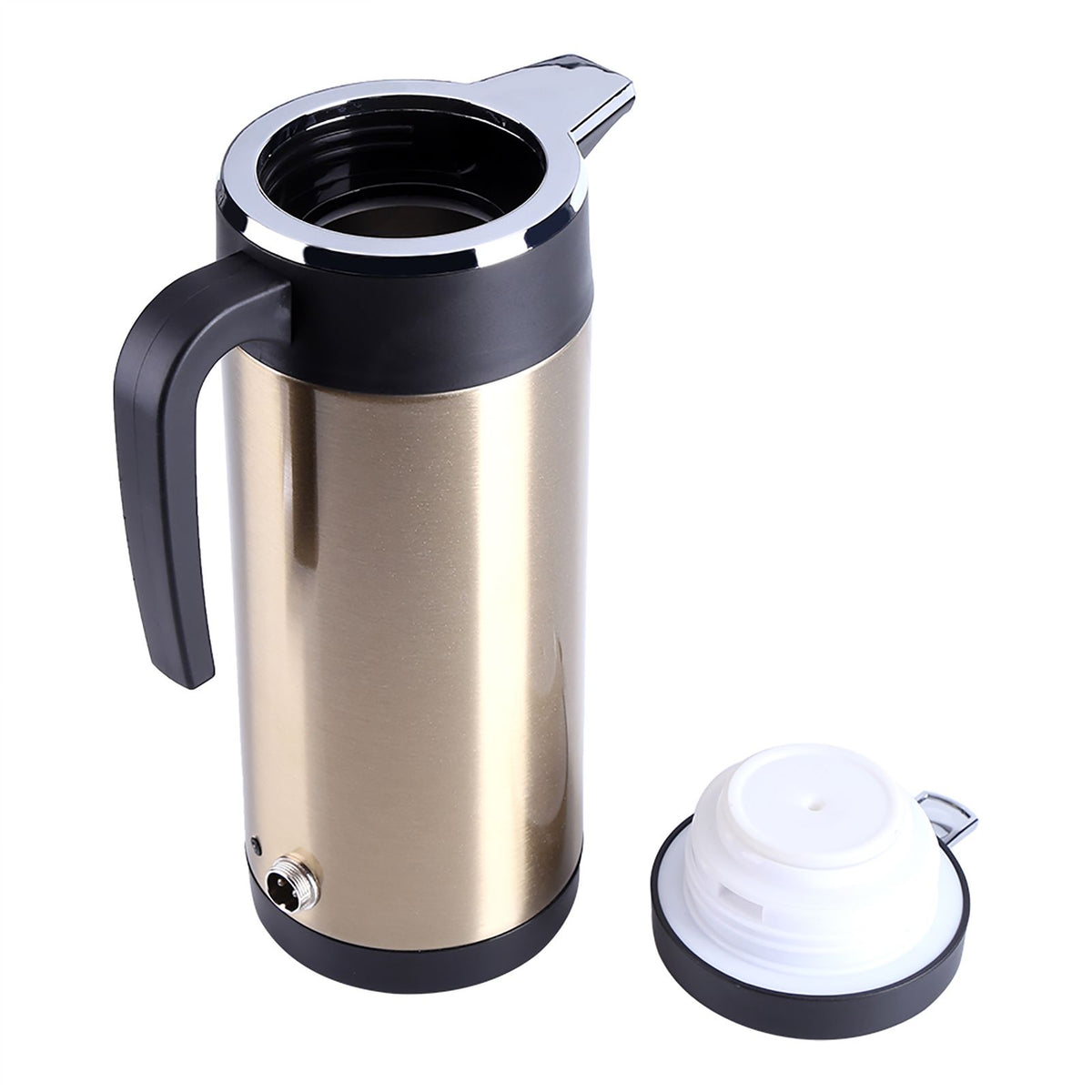 850mL 12V Portable in Car Stainless Steel Electric Heating Cup Boiling Water Bettle Travel Use