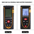 SNDWAY Handheld Digital Laser Distance Meter Self Calibration Length/Volume Measure Tool 60m