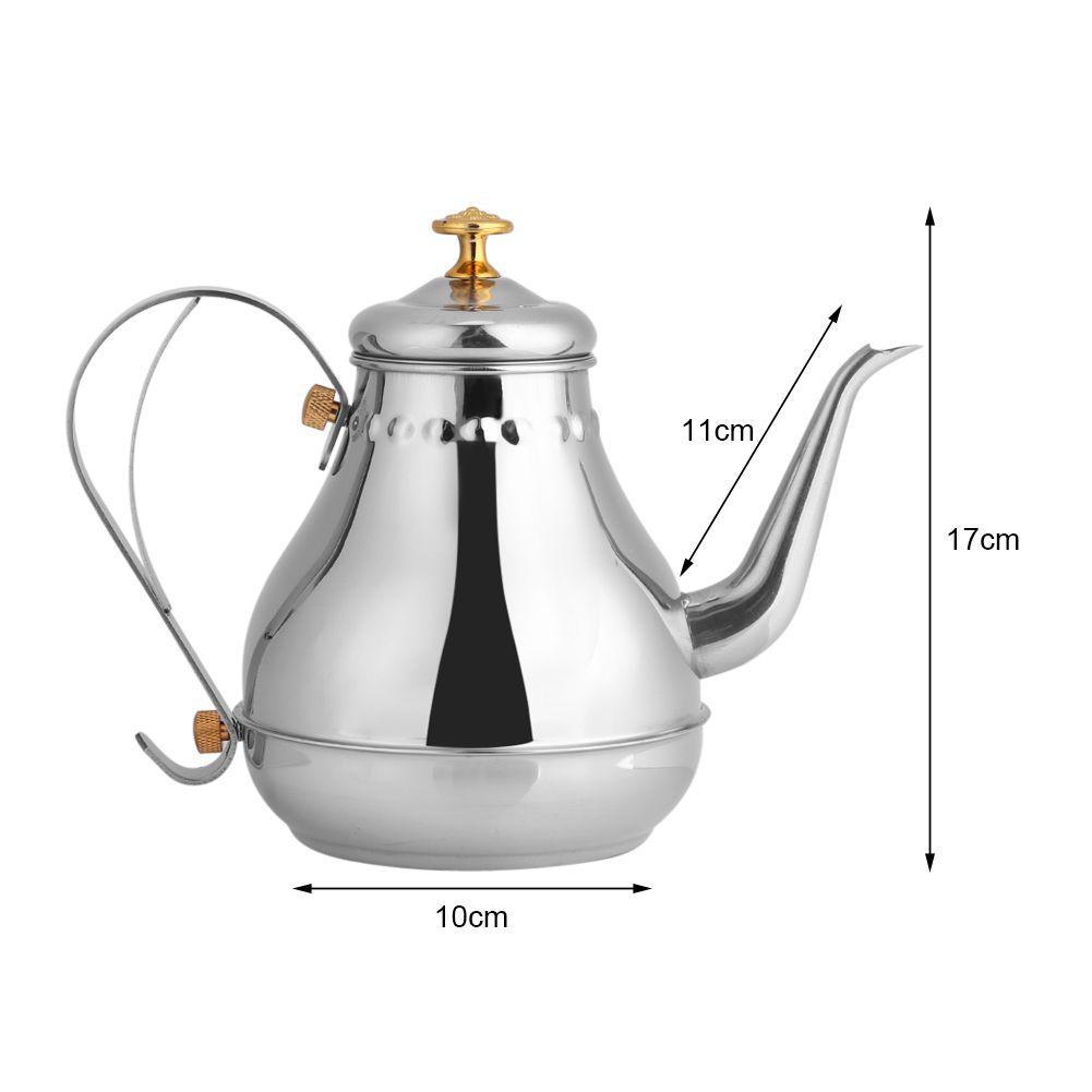 1.2L Stainless Steel Gooseneck Pour Coffee Drip Kettle Tea Filter Pot Indoor