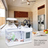 Multifunctional USB Rechargeable Mini Fish Tank Aquarium with Clock Function LED Light White