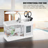 Multifunctional USB Rechargeable Mini Fish Tank Aquarium with Clock Function LED Light White