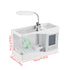 Multifunctional USB Rechargeable Mini Fish Tank Aquarium with Clock Function LED Light White