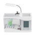 Multifunctional USB Rechargeable Mini Fish Tank Aquarium with Clock Function LED Light White