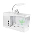 Multifunctional USB Rechargeable Mini Fish Tank Aquarium with Clock Function LED Light White