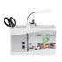 Multifunctional USB Rechargeable Mini Fish Tank Aquarium with Clock Function LED Light White