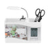 Multifunctional USB Rechargeable Mini Fish Tank Aquarium with Clock Function LED Light White