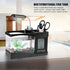 Multifunctional USB Rechargeable Mini Fish Tank Aquarium with Clock Function LED Light Black
