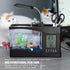 Multifunctional USB Rechargeable Mini Fish Tank Aquarium with Clock Function LED Light Black