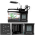 Multifunctional USB Rechargeable Mini Fish Tank Aquarium with Clock Function LED Light Black