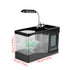 Multifunctional USB Rechargeable Mini Fish Tank Aquarium with Clock Function LED Light Black