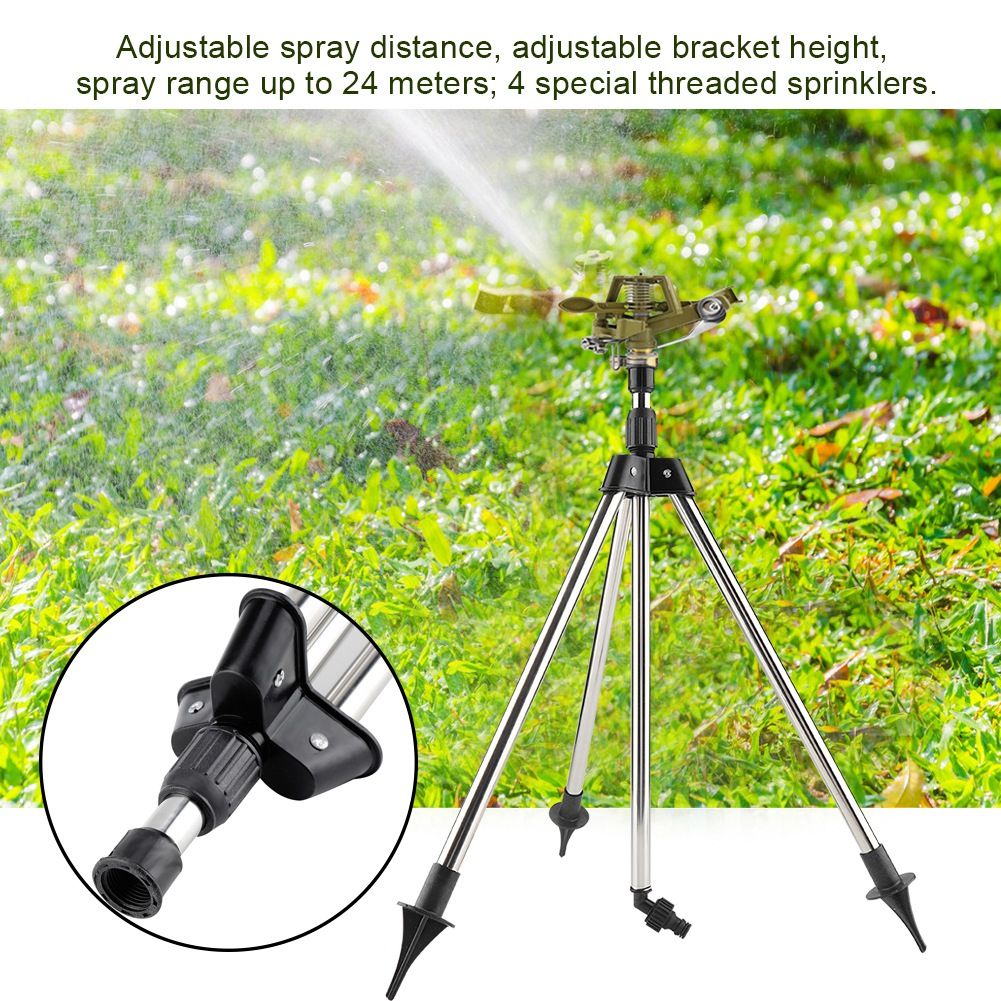 Stainless Steel Ground Insert Zinc Sprink Water Watering Sprinkler Sprayer Lawn Garden Yard