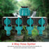 4 Way Garden Irrigation Watering Tap Hose Splitter Connector Adapter with Shut Off Valve