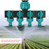 4 Way Garden Irrigation Watering Tap Hose Splitter Connector Adapter with Shut Off Valve