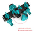 4 Way Garden Irrigation Watering Tap Hose Splitter Connector Adapter with Shut Off Valve