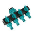 4 Way Garden Irrigation Watering Tap Hose Splitter Connector Adapter with Shut Off Valve