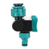 4 Way Garden Irrigation Watering Tap Hose Splitter Connector Adapter with Shut Off Valve