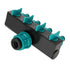 4 Way Garden Irrigation Watering Tap Hose Splitter Connector Adapter with Shut Off Valve