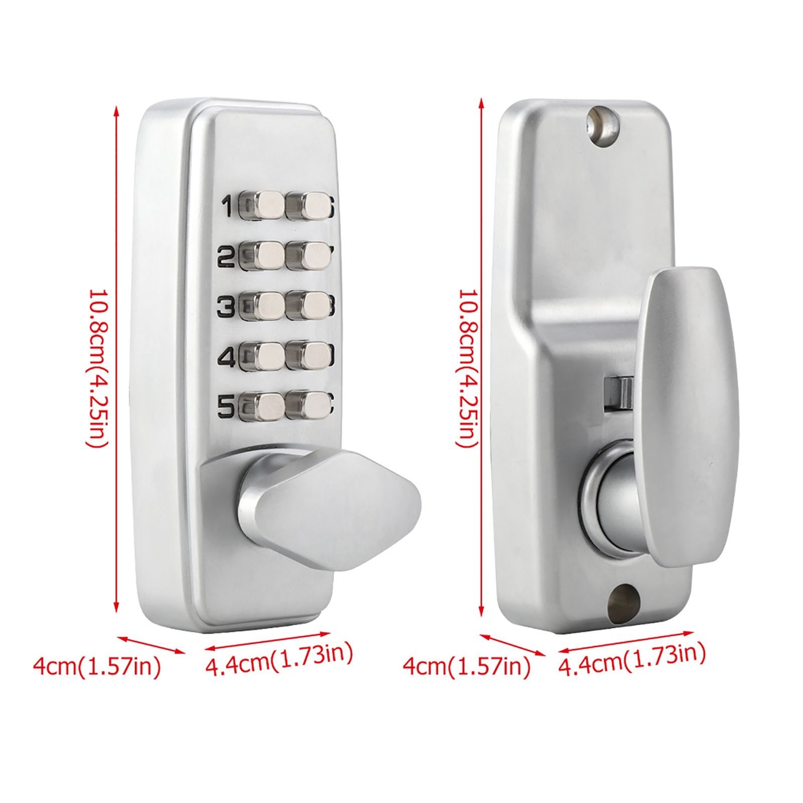 2 - 8 Digit Code Combination Door Zinc Alloy Convenient Password Security Coded Lock