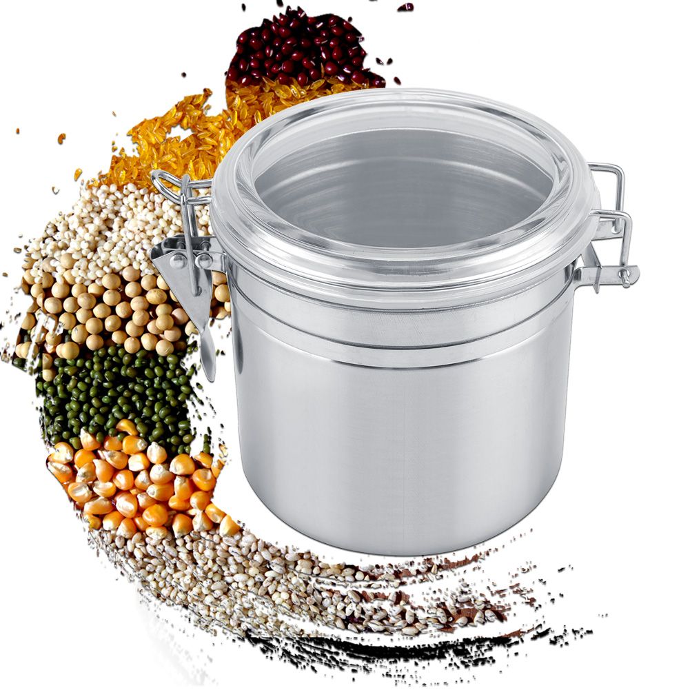 Stainless Steel Coffee Container Vacuum Sealed Storage Jar for Sugar Tea Bean(1100ml)
