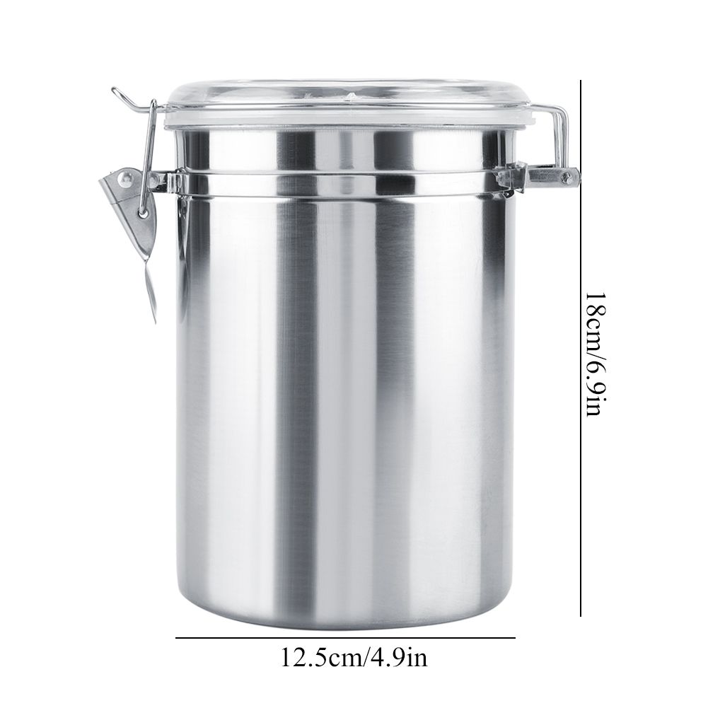Stainless Steel Coffee Container Vacuum Sealed Storage Jar for Sugar Tea Bean(1800ml)