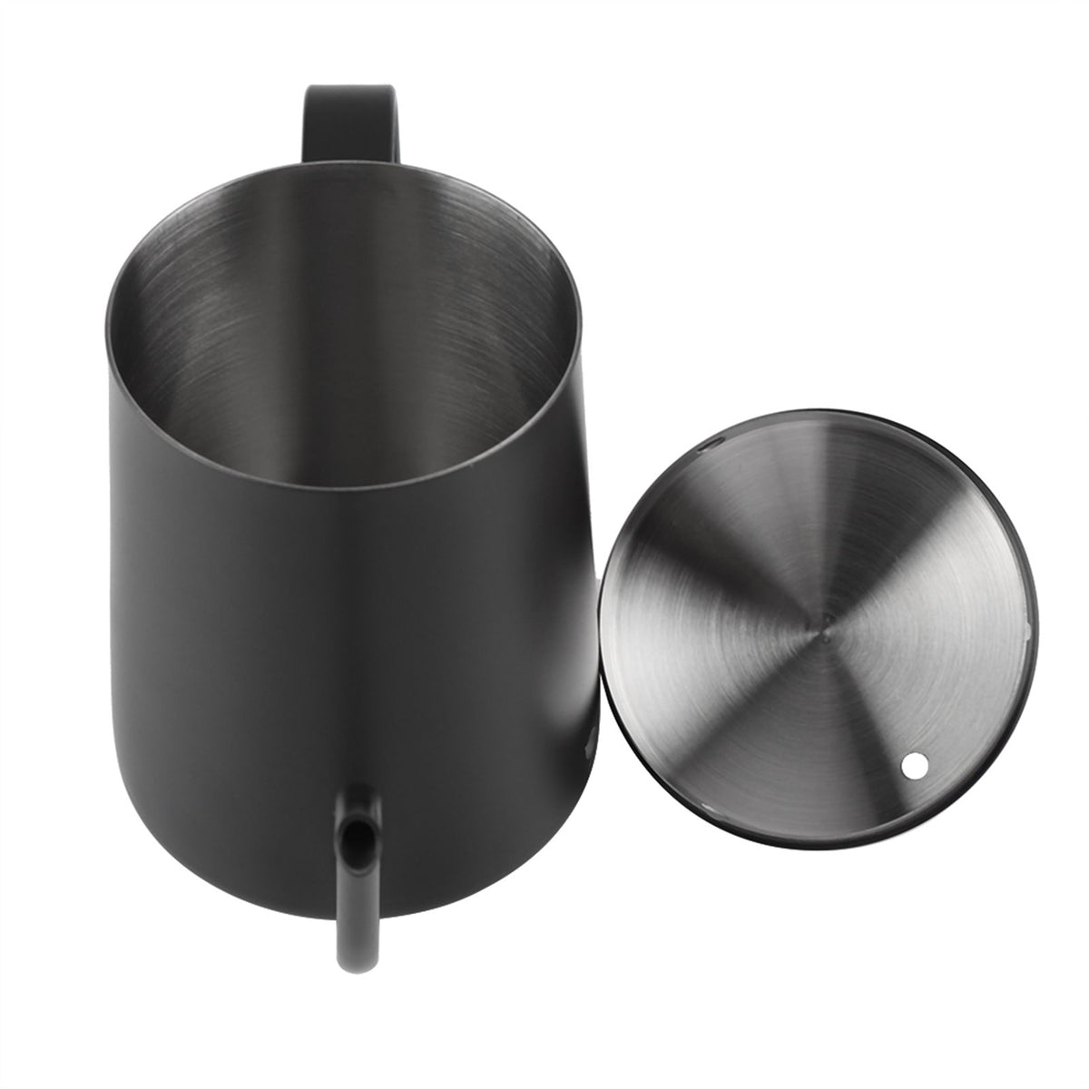 550ml Stainless Steel Long Gooseneck Coffee Pot Kettle with Lid for Home Kitchen Coffee Shop