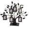 Fashionable Family Photos Frame Display Tree with Hanging Pictures Frames Home Decor S