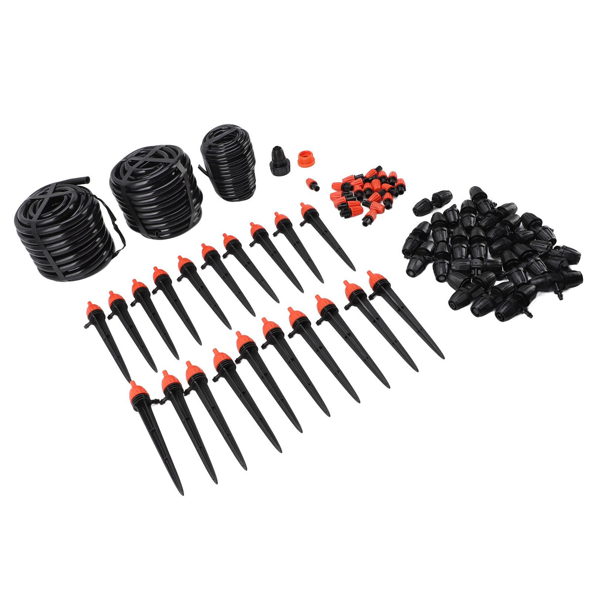 Drip Irrigation System Adjustable Nozzle Quick Connect Automatic Sprinkler System Kit for Lawn Garden Greenhouse