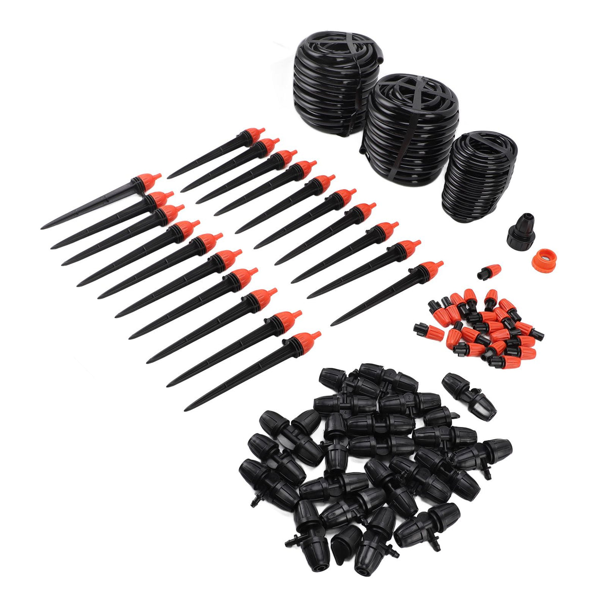 Drip Irrigation System Adjustable Nozzle Quick Connect Automatic Sprinkler System Kit for Lawn Garden Greenhouse