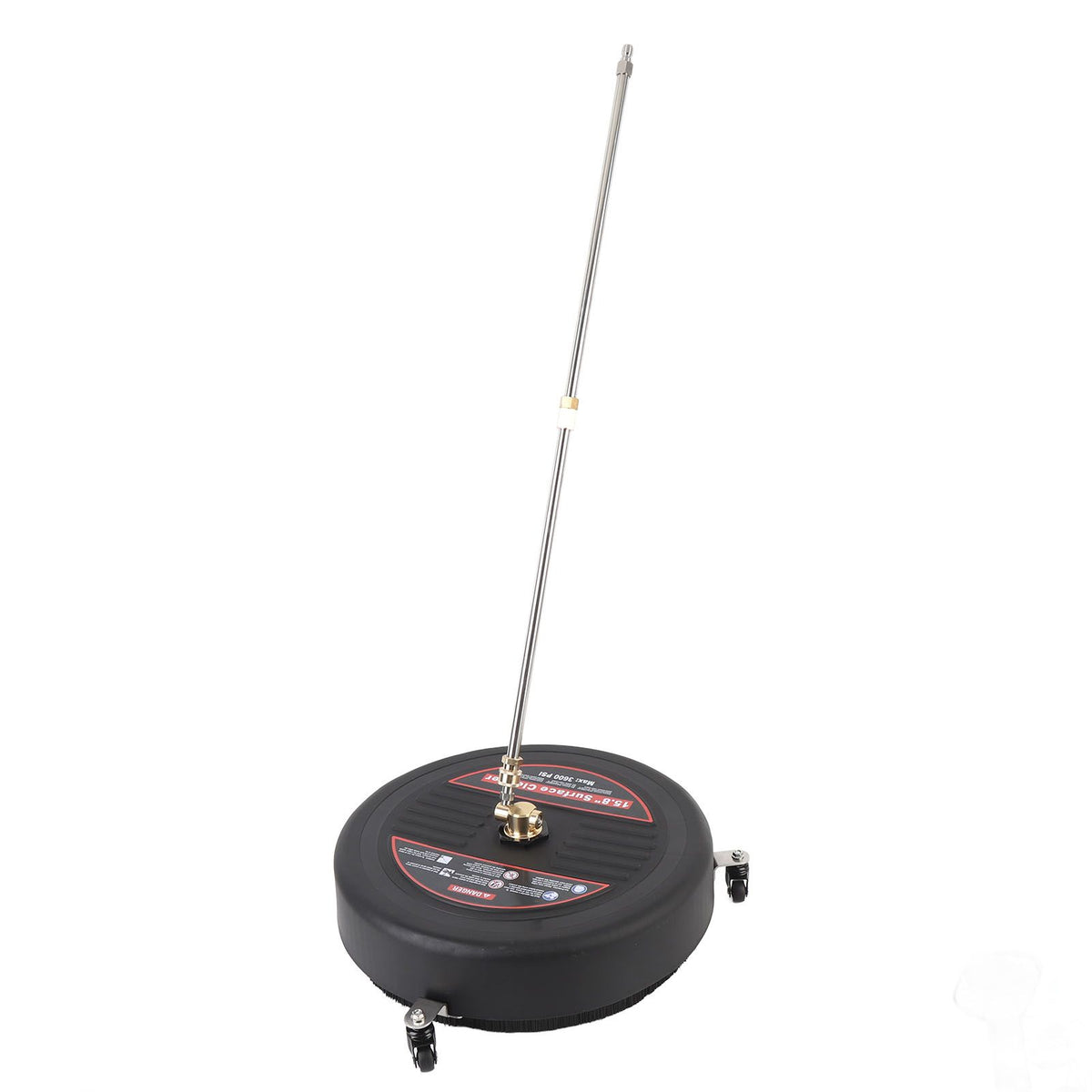 15.8 Inch Surface Cleaner with Wheels 3600PSI 1/4 Inch Quick Plug Stainless Steel Pressure Washer Surface Cleaner for Driveway Terrace Garden