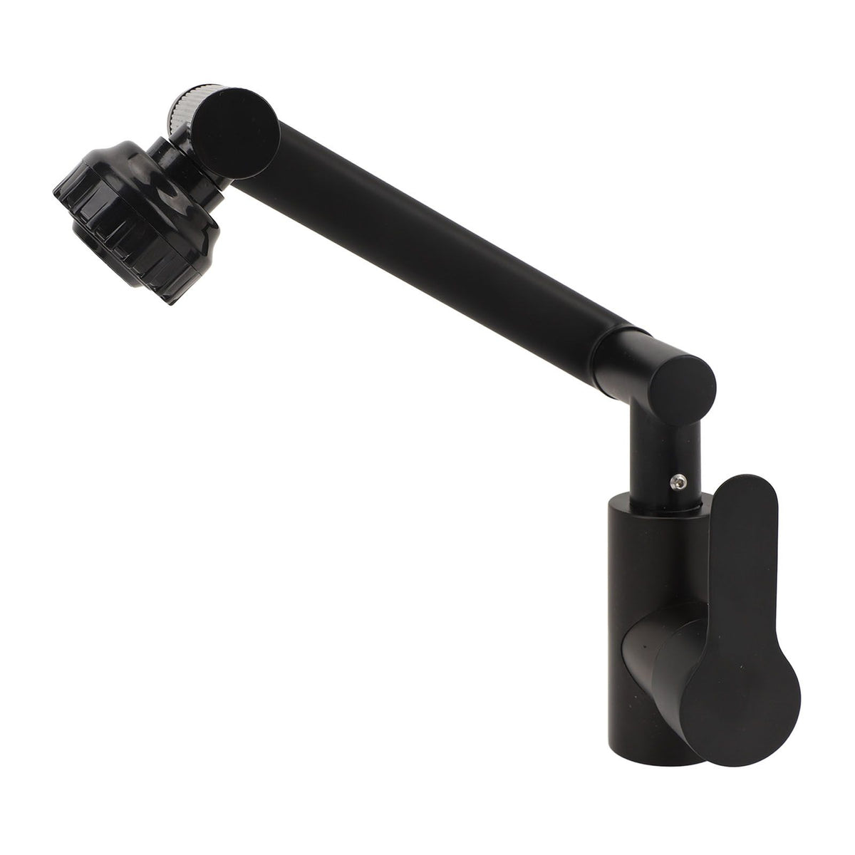 Multifunctional Universal Faucet Hot and Cold Water Stainless Steel Rotating Faucet Robotic Arm Swivel Faucet for Bathroom Sink Black 60cm/23.6in Water Inlet Pipe