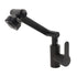 Multifunctional Universal Faucet Hot and Cold Water Stainless Steel Rotating Faucet Robotic Arm Swivel Faucet for Bathroom Sink Black 60cm/23.6in Water Inlet Pipe