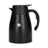 24V 1200ml Car Water Heater Pot with Base Portable Stainless Steel Electric Kettle Pot for Truck CarMatte Black