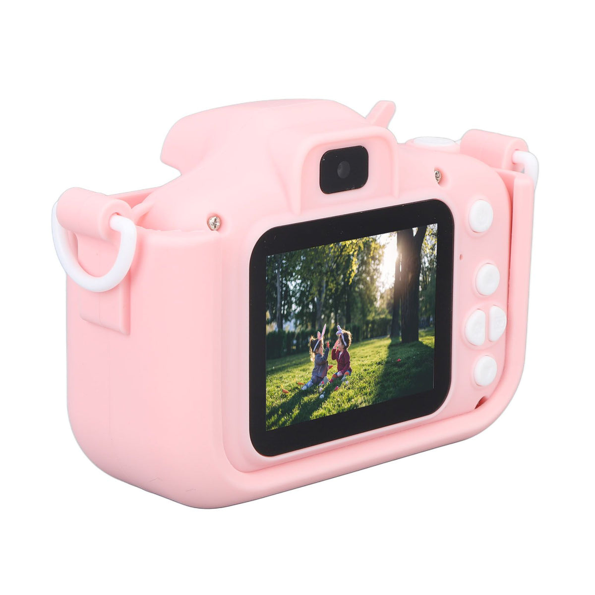 Kids Camera Cute Dual Lens Auto Focus Photography Video Recording Gaming Music Digital Camera Toy Pink
