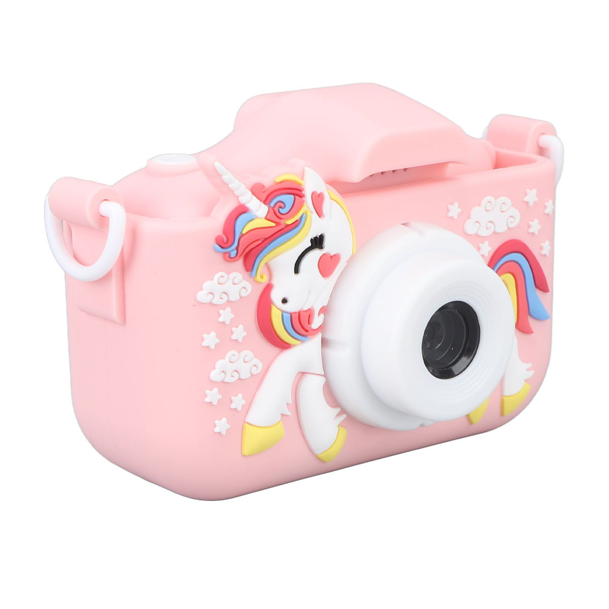 Kids Camera Cute Dual Lens Auto Focus Photography Video Recording Gaming Music Digital Camera Toy Pink