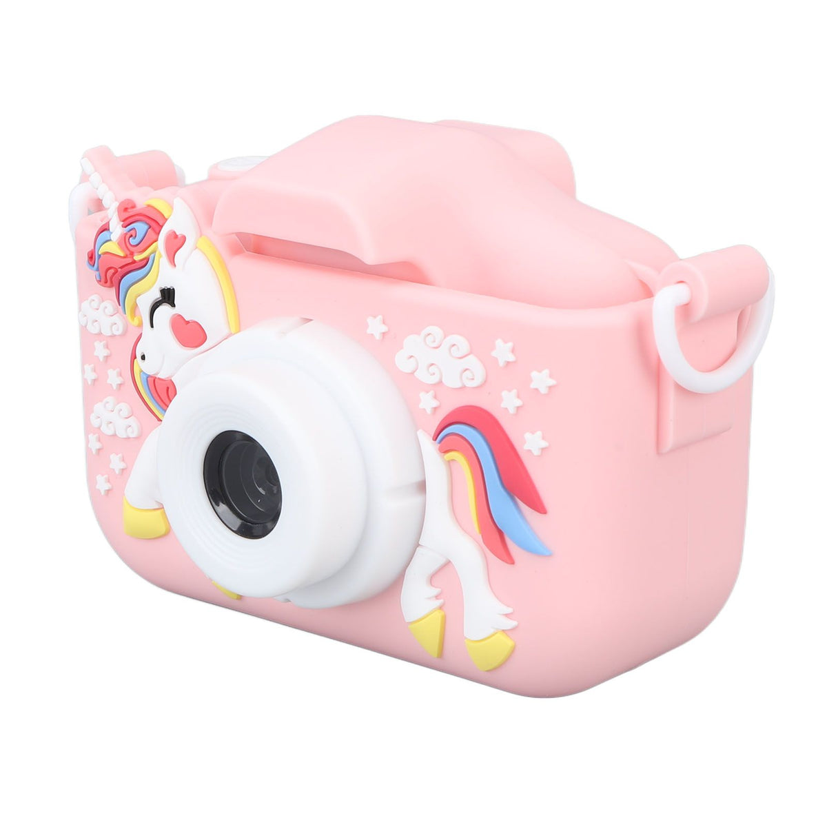 Kids Camera Cute Dual Lens Auto Focus Photography Video Recording Gaming Music Digital Camera Toy Pink