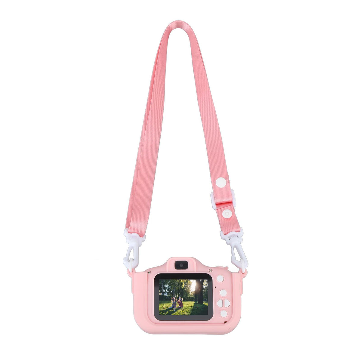 Kids Camera Cute Dual Lens Auto Focus Photography Video Recording Gaming Music Digital Camera Toy Pink