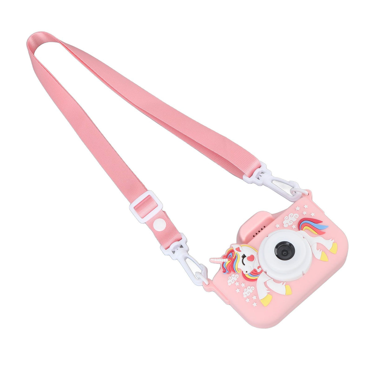 Kids Camera Cute Dual Lens Auto Focus Photography Video Recording Gaming Music Digital Camera Toy Pink