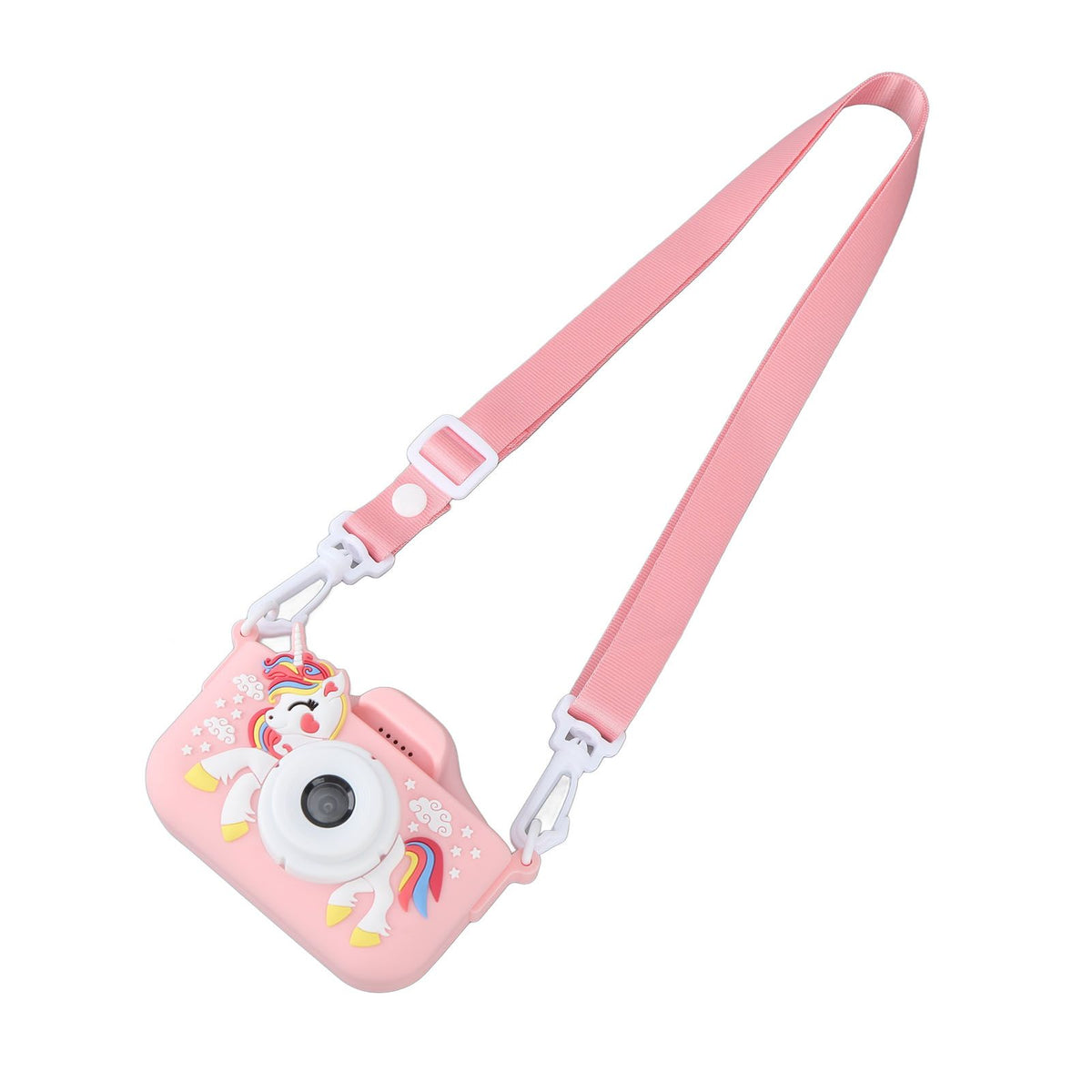 Kids Camera Cute Dual Lens Auto Focus Photography Video Recording Gaming Music Digital Camera Toy Pink
