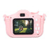 Kids Camera Cute Dual Lens Auto Focus Photography Video Recording Gaming Music Digital Camera Toy Pink