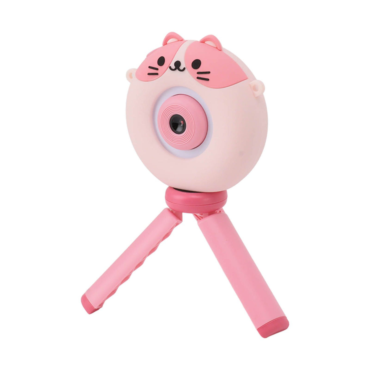 Lollipop Kids Selfie Camera With Stand 48MP 2.0in HD Children Digital Video Camera Game Music Toy for 3‑12 Years Old Boys Girls Pink