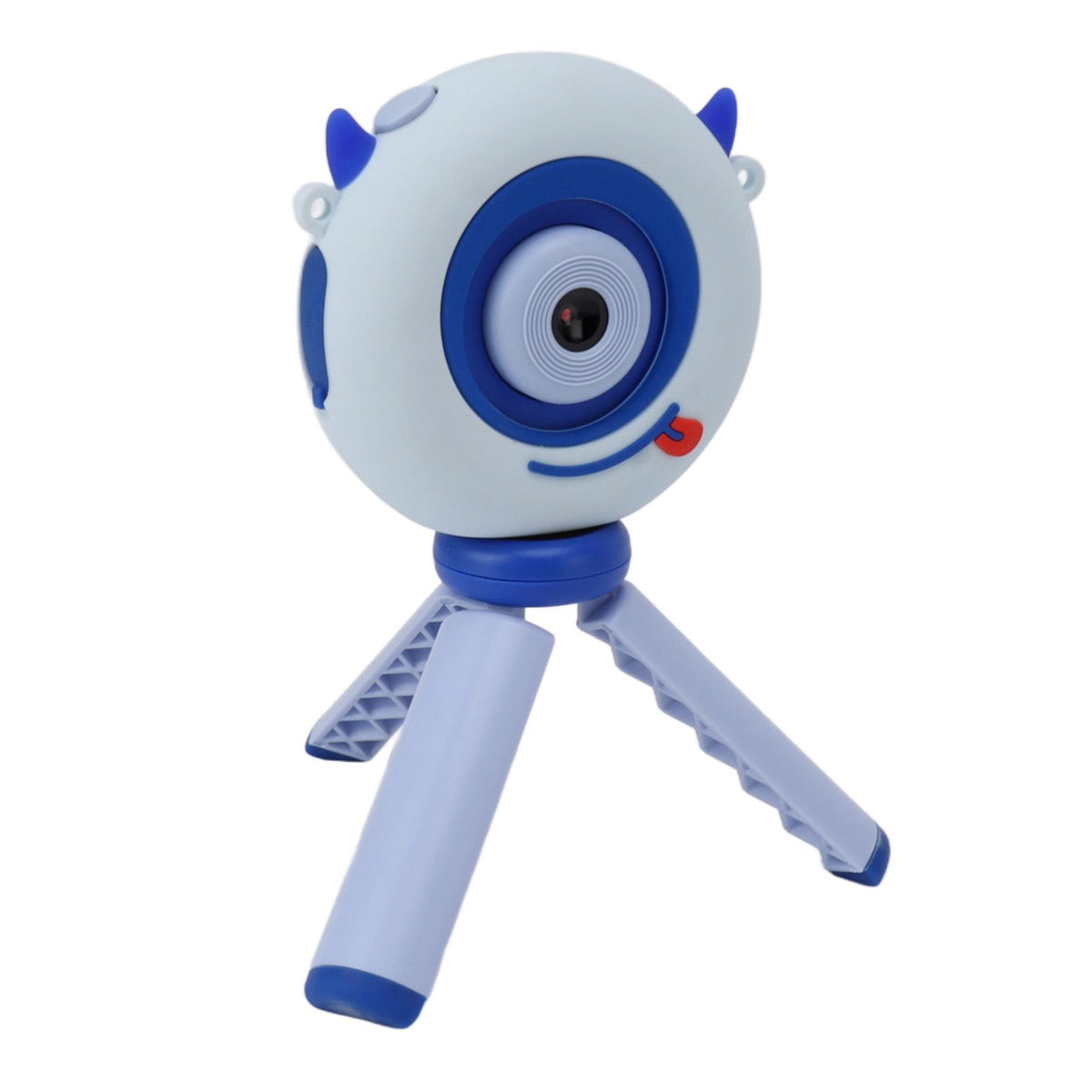 Kids Selfie Camera 2 Inch HD IPS Screen Dual Lens 48MP 32GB Portable Cute Digital Camera Toy with Tripod for Christmas Birthday Gift Blue