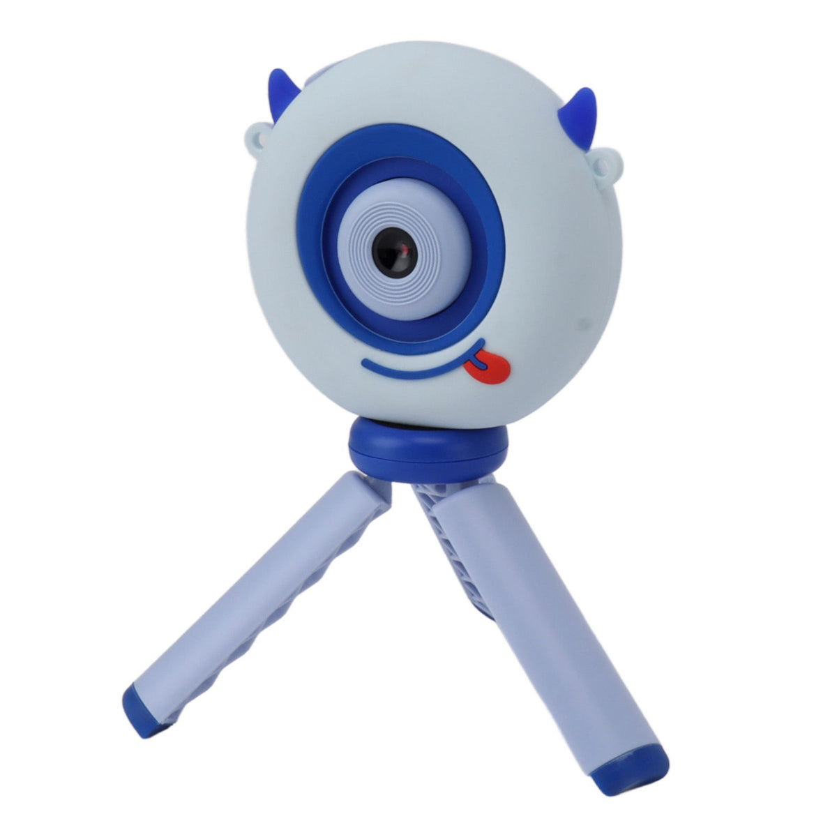 Kids Selfie Camera 2 Inch HD IPS Screen Dual Lens 48MP 32GB Portable Cute Digital Camera Toy with Tripod for Christmas Birthday Gift Blue